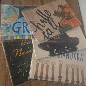 Decorative Seasonal Garden flags 5pc set